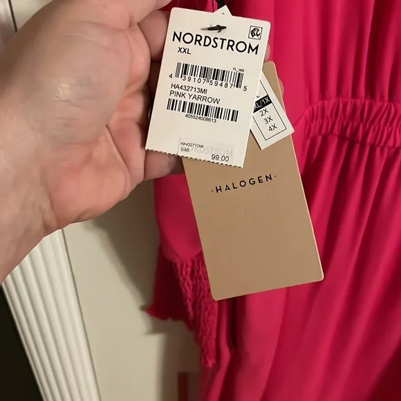 NWT Hot pink long sleeve Halogen dress, XXL - Picture 6 of 12